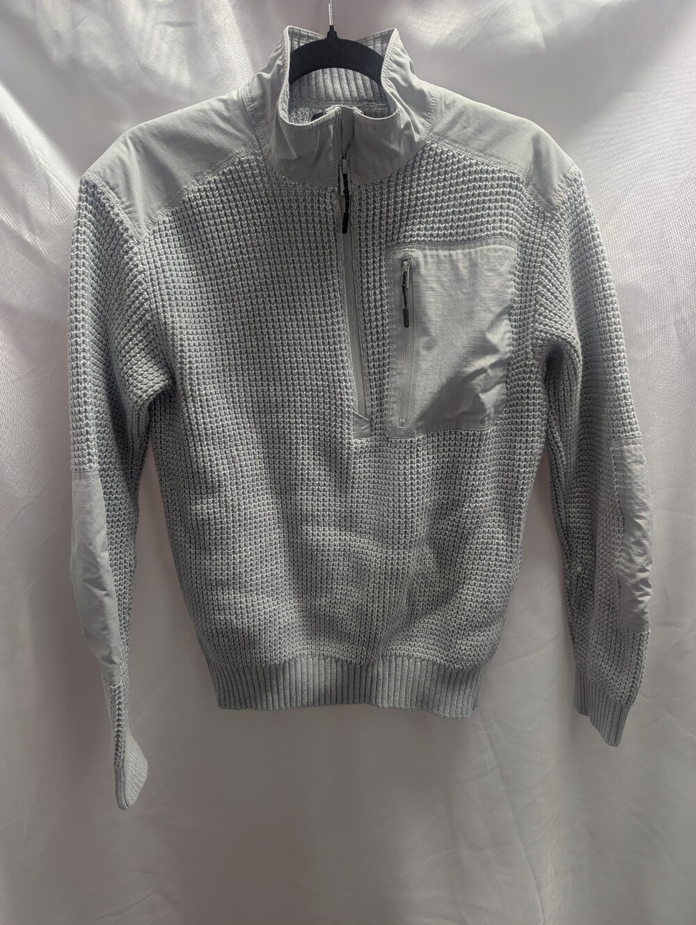Bass Light Gray Half-Zip Knit Pullover